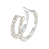 Patricia Elegant White Stud Earrings for Glam Style Cubic Zirconia White Stud